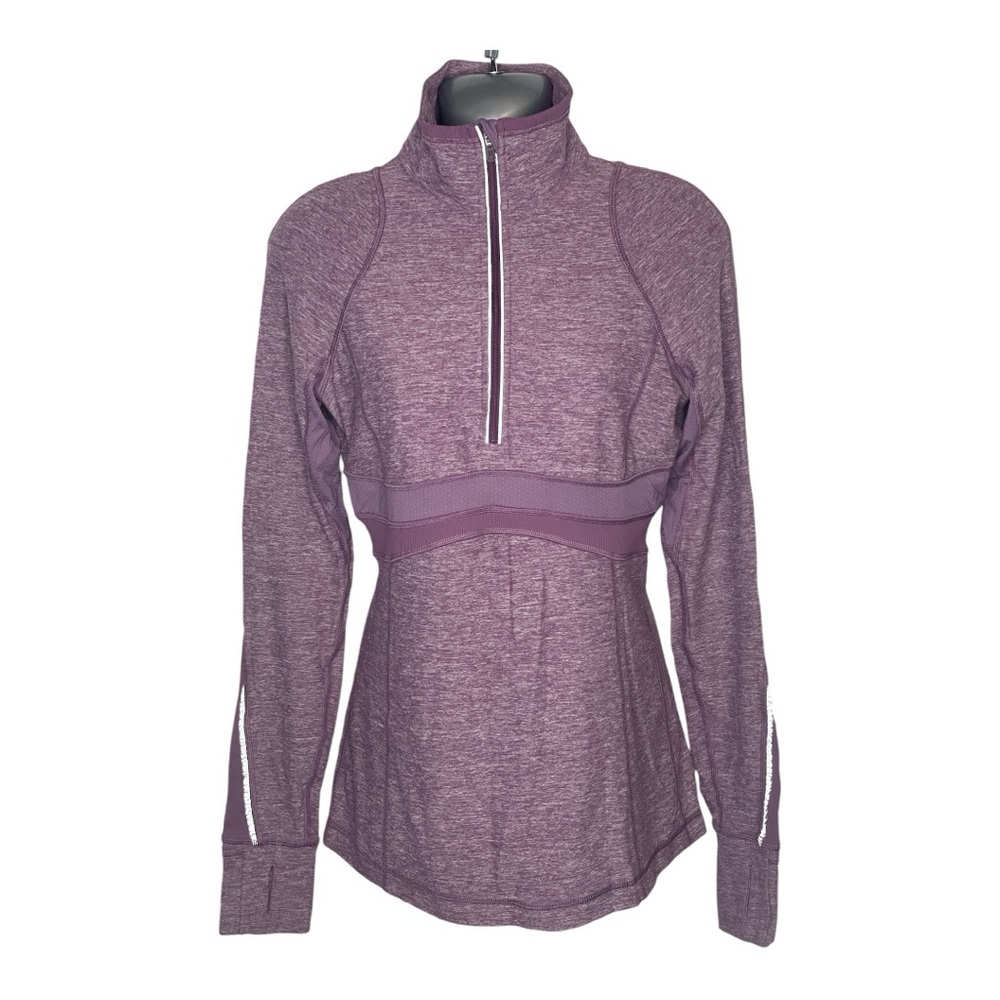Lululemon Full Tilt Pullover Heathered Barbiecore Mauve Purple, Size 6
